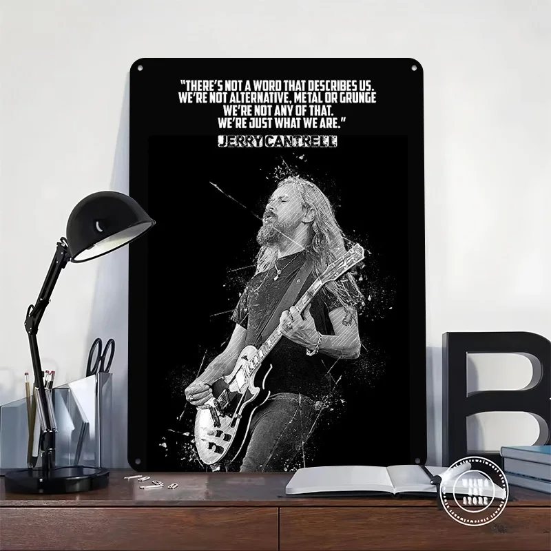 Jerry Cantrell Metal Poster Perfect Gift for Fans Lovers Personalized Wall Art Metal Sign for Bedroom Decoration Room Wand Deko