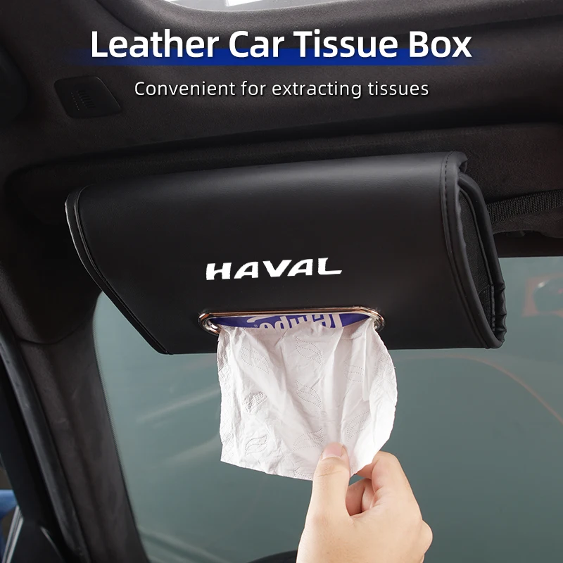 

Car leather with elastic fabric storage tissue box for easy installation For Great Wall Haval F7 H6 H2 H3 H5 H7 H8 H9 M4 F7X F7H