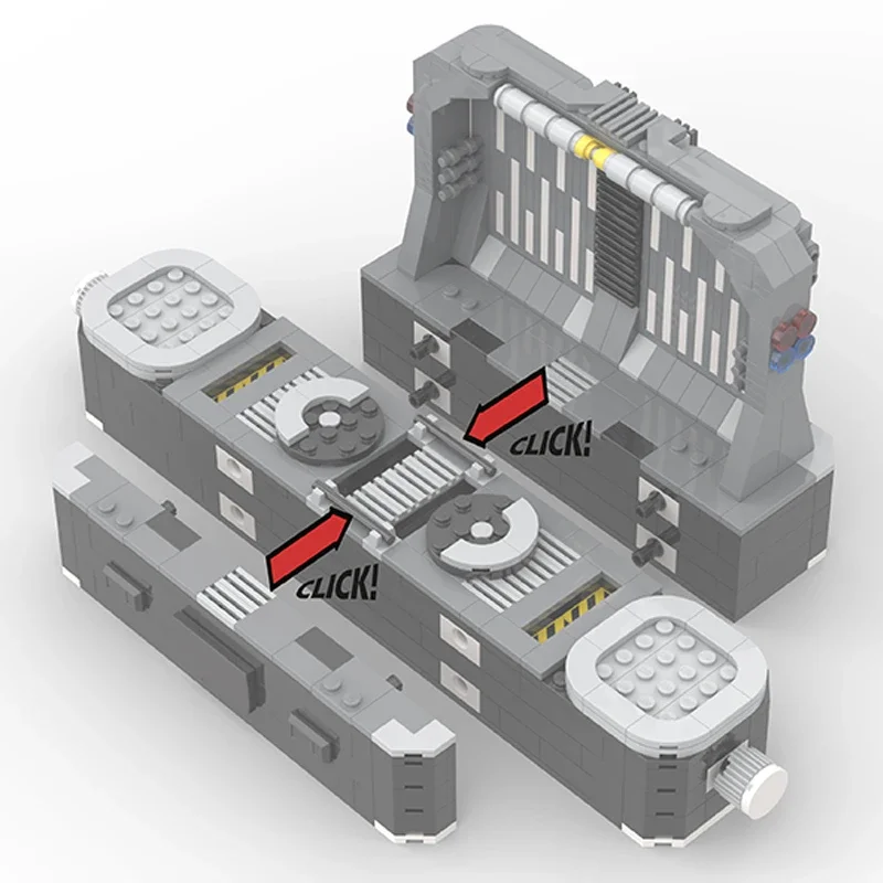 Estrela série de filmes moc tijolos de construção jogáveis a batalha modelo de palco tecnologia blocos modulares construção diy montagem brinquedos