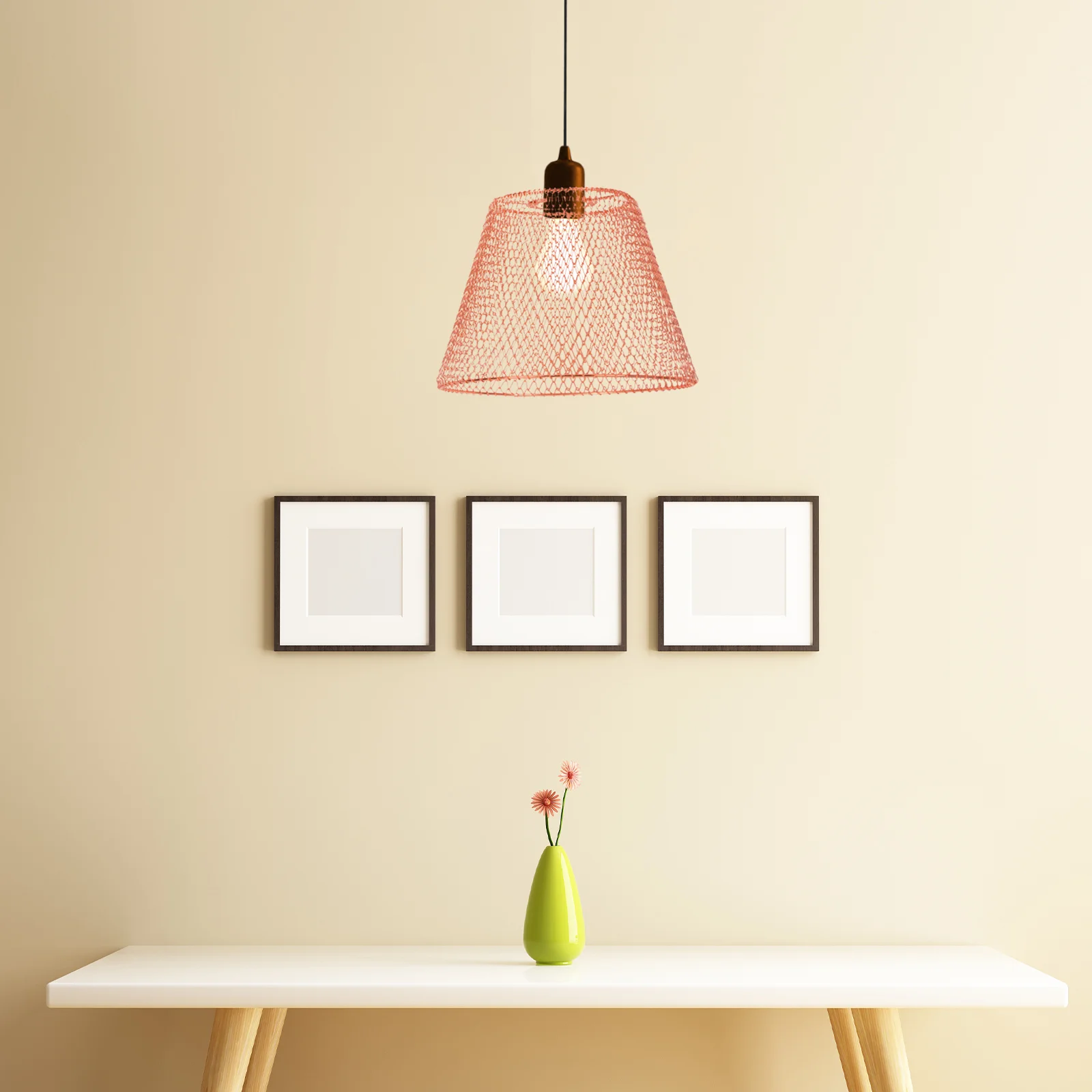 

1 шт. металлический подвесной абажур, декоративный светильник для спальни, гостиной, потолочный светильник, аксессуар, простой