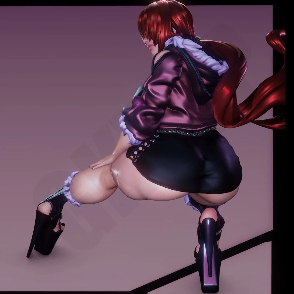 1/24 3d Print Model Kit Thunder Fighting Sexy Girl Anime Resin Figure Model Kit DIY Miniature Reduction Statue Unpainted Kit Toy