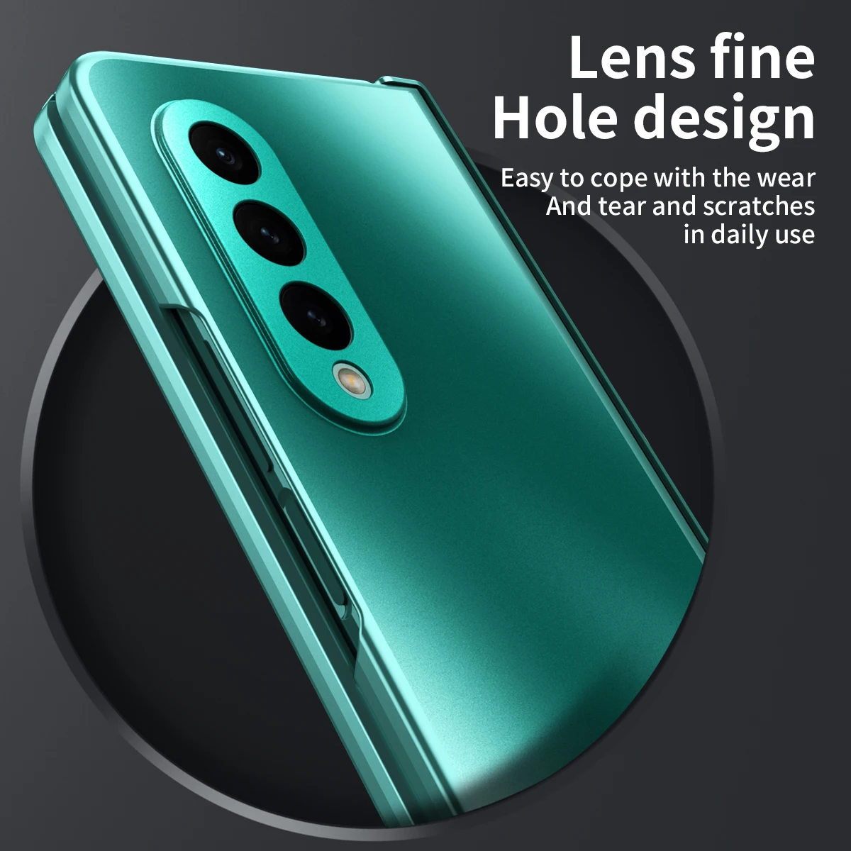 Phone Case For Samsung Galaxy Z Fold 5 4 3 5G With Front Screen Protector Glass Hinge Electroplated Plastic Cover
