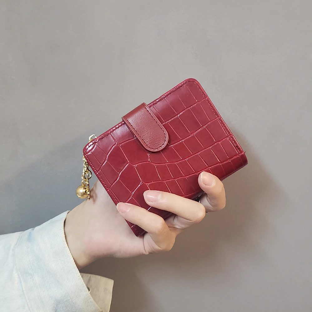 Neues Design Mädchen Mode PU Leder Kurze Geldbörsen Kleine Geldbörse Geldbörse Reißverschluss Krokodilmuster