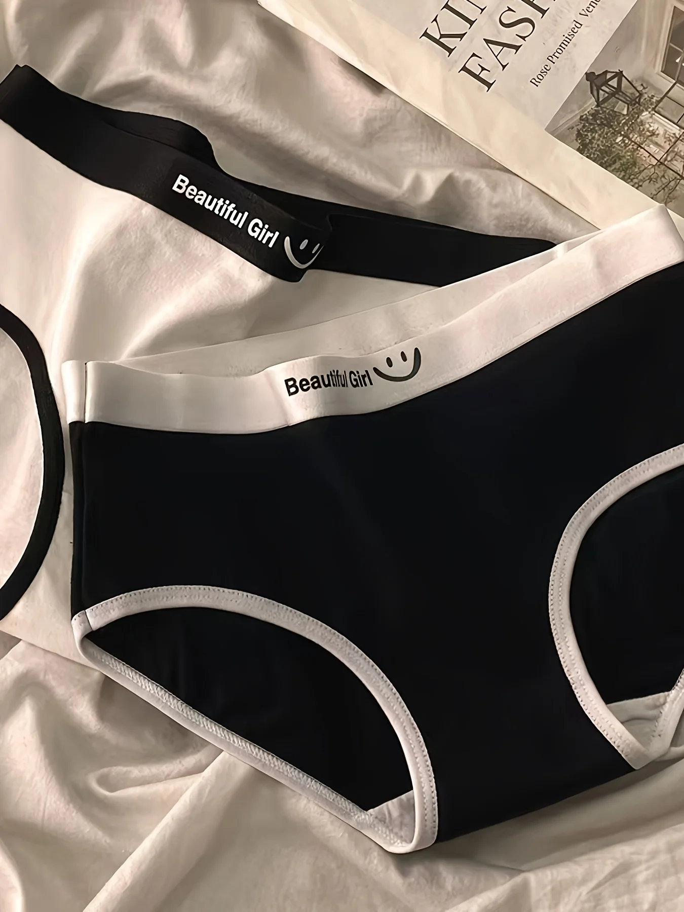 4ks tenkých dámských bavlněných kalhotek, módních, pohodlných, měkkých, elastických, kvalitních trojúhelníkových kalhotek - náhled 2