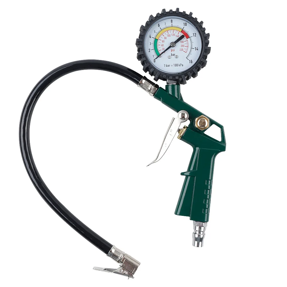 Multifunctional Shockproof Auto Tire Pressure Gun Portable High Precision Tire Inflator Gauge Pressure Monitor