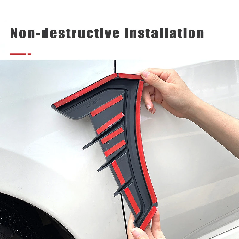 For Nissan Qashqai X-Trail T32 T31 Juke J10 Kicks Carbon Black Car Fender Side Vent Air Flow Intake Hole Grille Sticker Cover