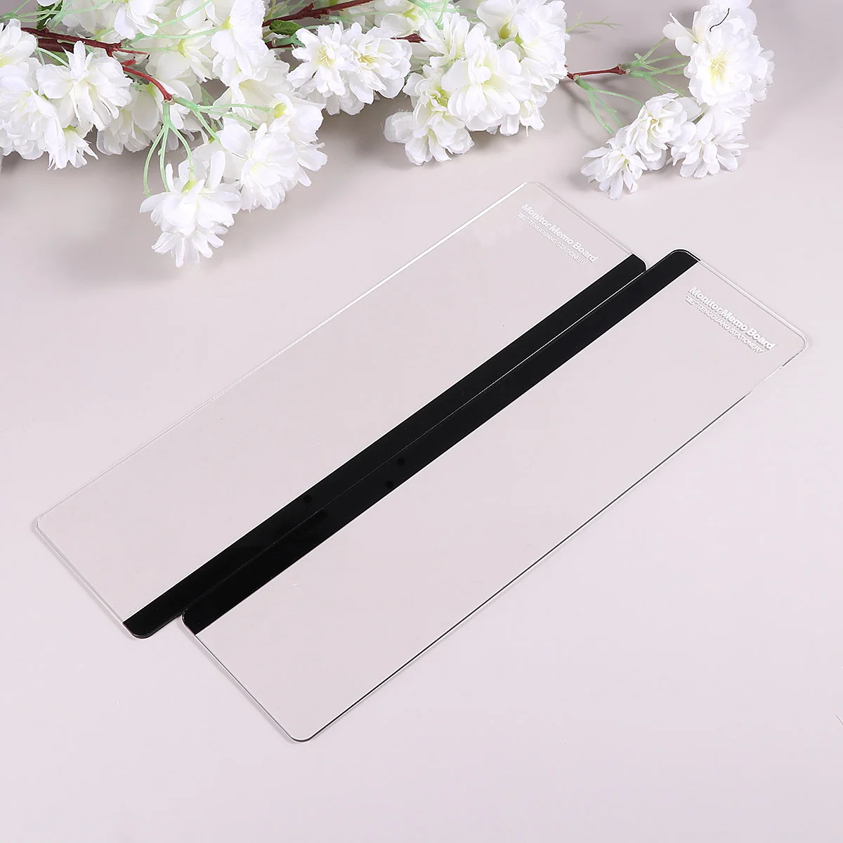 

2 Pcs Clear Monitor Note Holder Memo Board Notebook Computer Office Panel Lcd Display