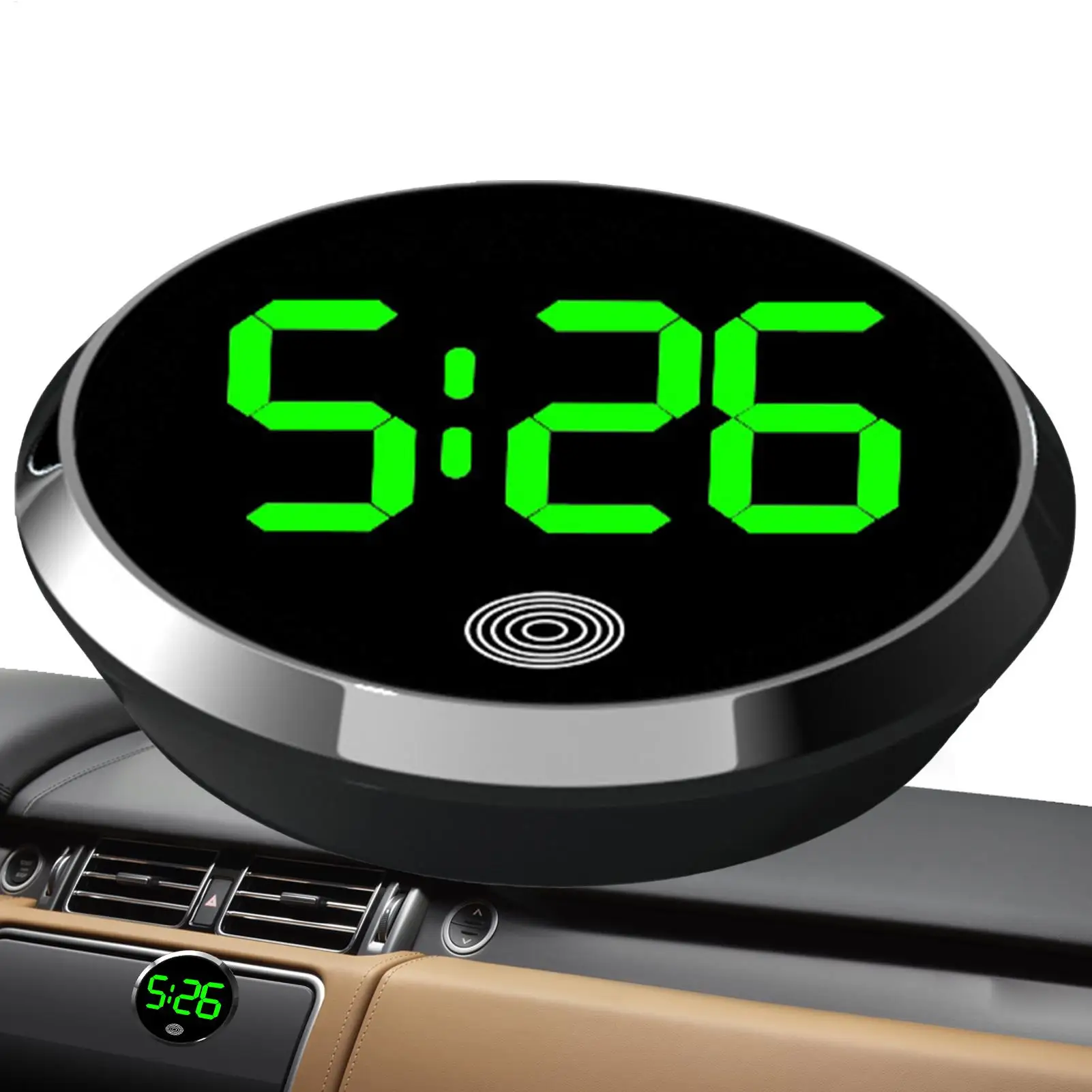 Car Clocks for Dash Touch-Control Digital Small Clock Light Watch with LED Display for Fridge RV Classroom Travel Vehicle view 3