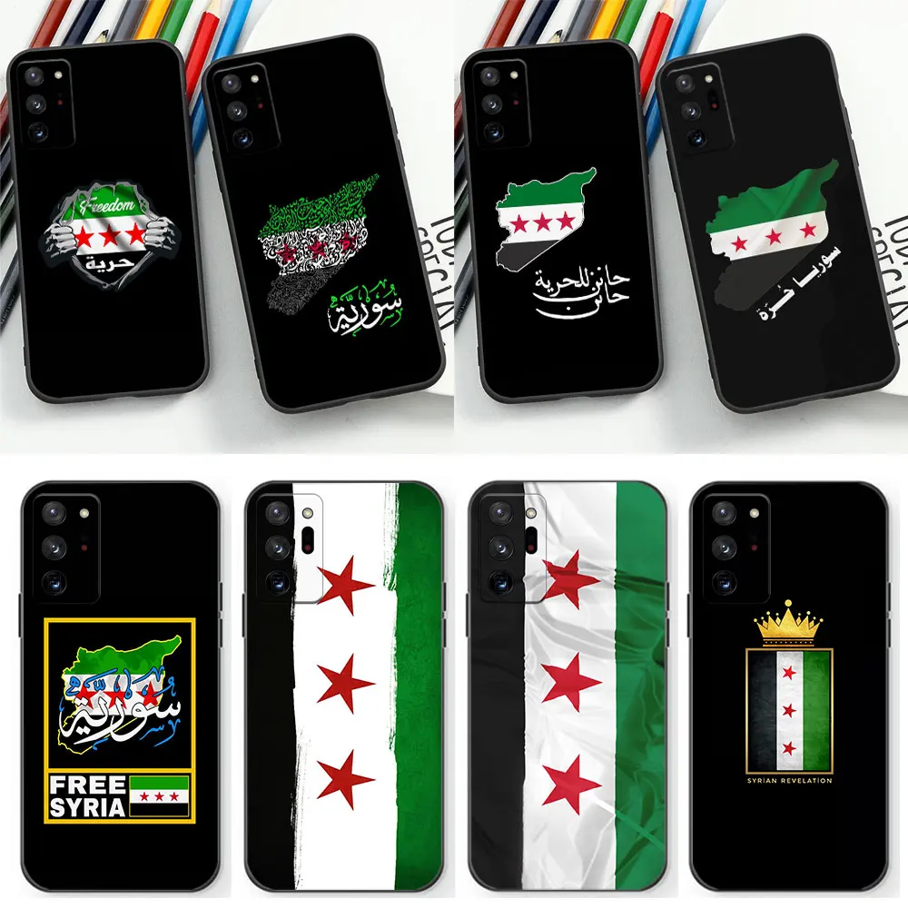 Syrian Revolution Flag Case For Samsung Note 20 10 Ultra Plus Lite M54 M53 M51 M33 M32 M30 M30S M23 M20 M14 A24 A05S A04 Cover