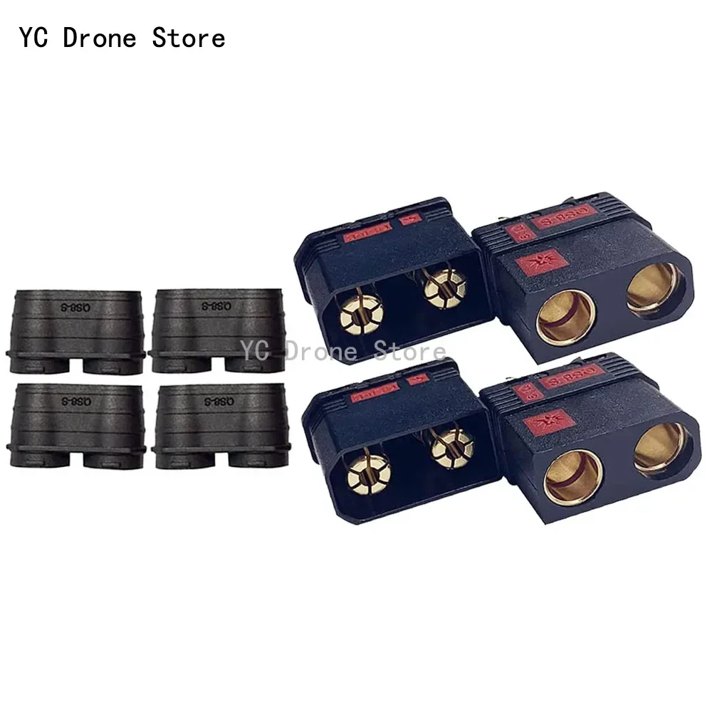 QS8-S Anti-Spark Heavy Duty 8mm Gold-Plated Battery Connector Male Female Power Plug for RC Drone Car