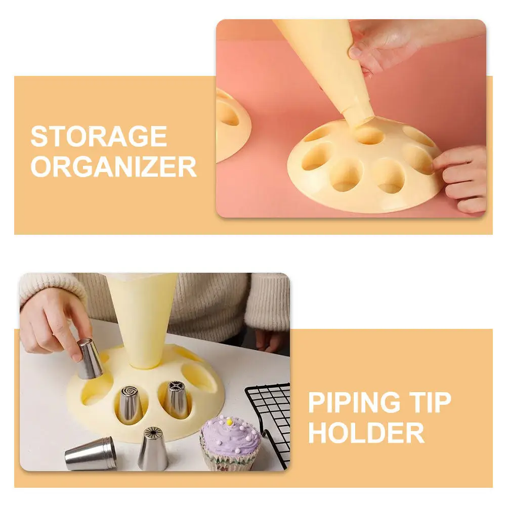 Extra Large Piping Tip Organizer Cake Decorating Storage Organizer for Pastry Bags and Tips Bag Stand Holder Icing Tools
