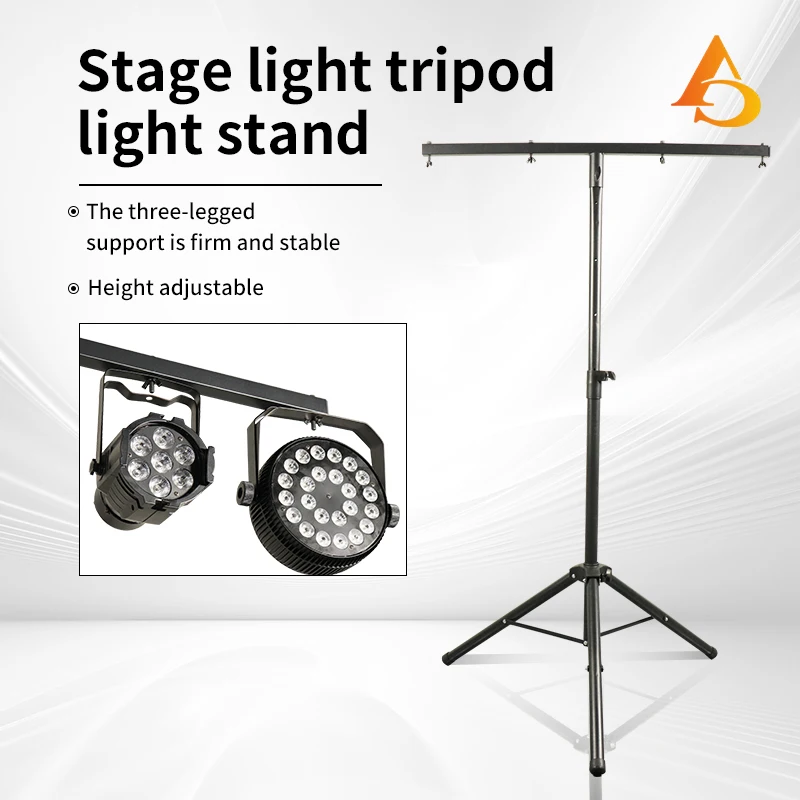 Imagem -05 - Tripé Ajustável para Stage Light dj Lighting Stand com Top t Bar Universal