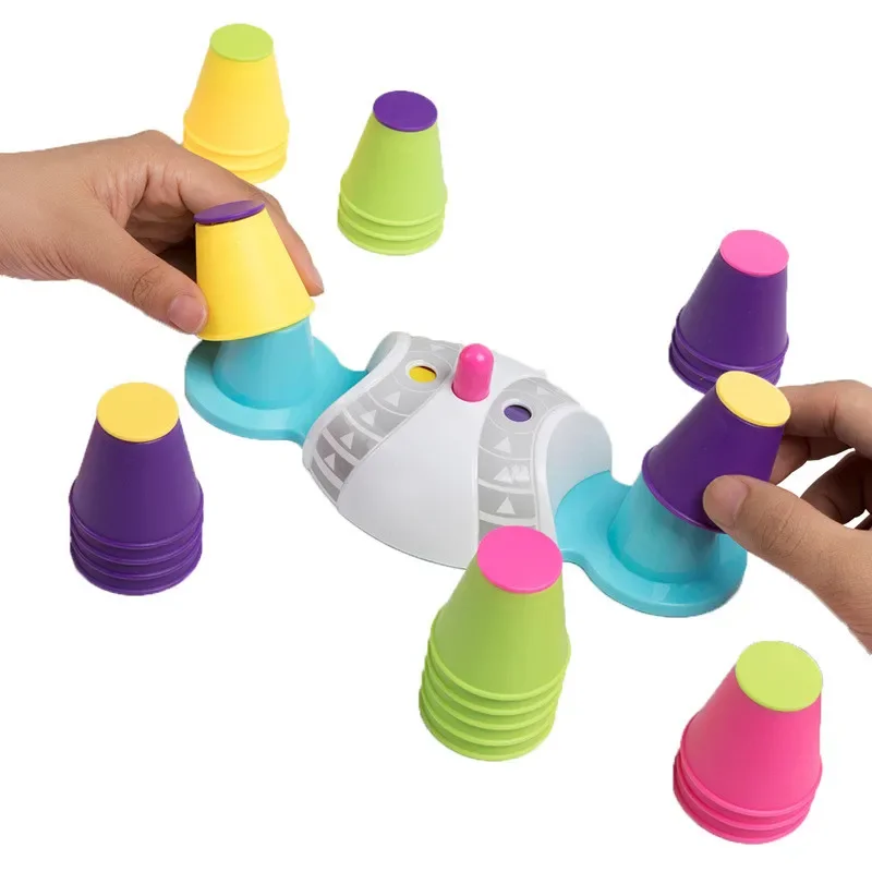 Ensemble d'empilage compétitif à vitesse manuelle, tasse pliante haute, jouets de sport, entraînement logique, jeux de société, fête éducative en famille