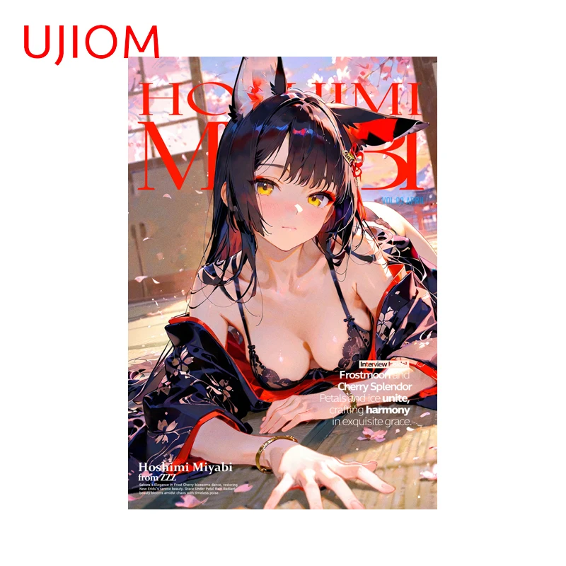 UJIOM Fashion Kimono Miyabi Posters Design Wall Sticker Zenless Zone Zero Item Veener Decal Cool Aesthetic Room Wallpapers