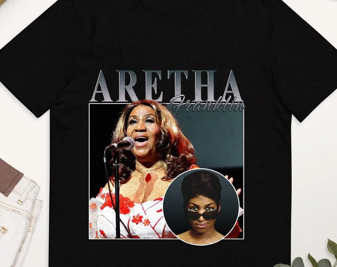 Aretha Franklin T-Shirt Aretha Franklin Vintage Retro Shirt Music Shirt Hip-hop Shirt Funny Shirt Great Gifts For Friends And Fa