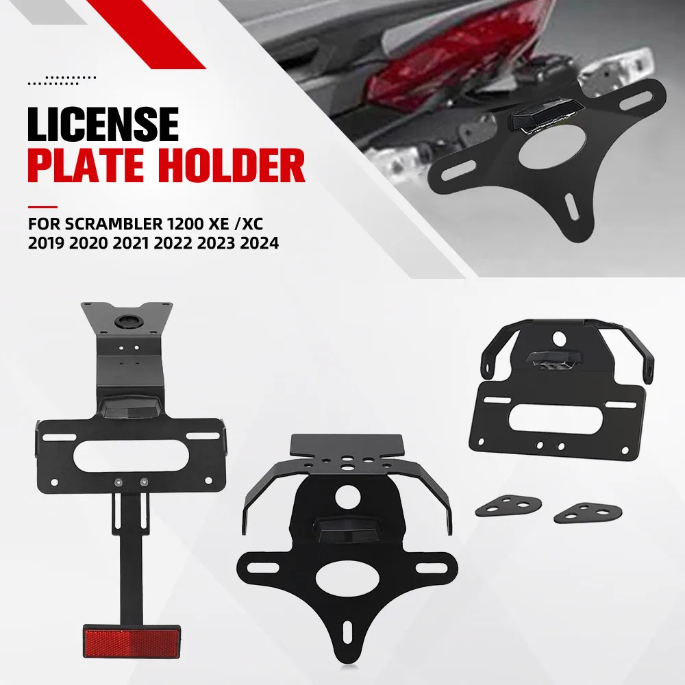 Motorcycle Rear License Plate Holder Bracket Tail Tidy Fender Eliminator For Scrambler 1200 XE /XC 2019 2020 2021 2022 2023 2024