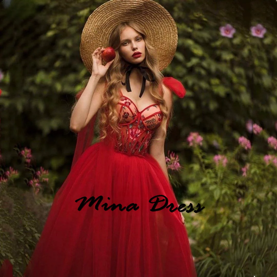 

Mina Customized Backless Evening Gown Shoulder Strap Wedding Party Dress Dresses for Formal Occasions Ribbon Prom Dresses 2024