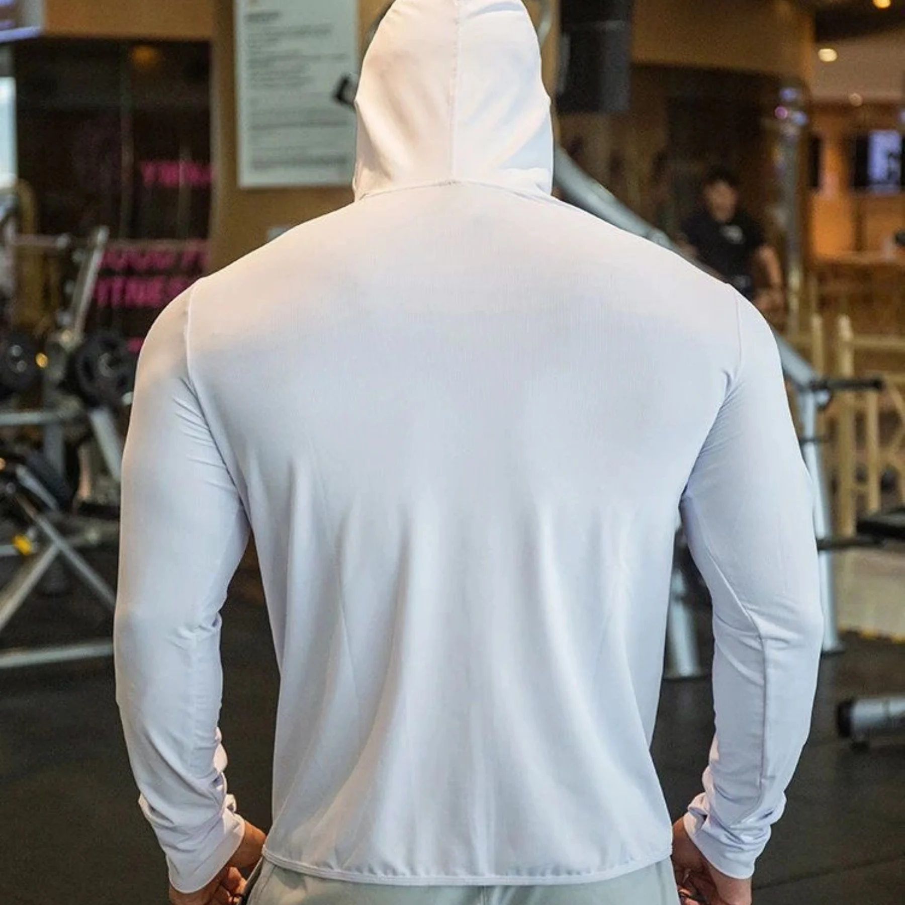 

Men's Summer And Autumn Hoodies Sport Shirt Male Hat Zipper Running Jackets Fitness Gym Sports Clothing Breathable Sportswear