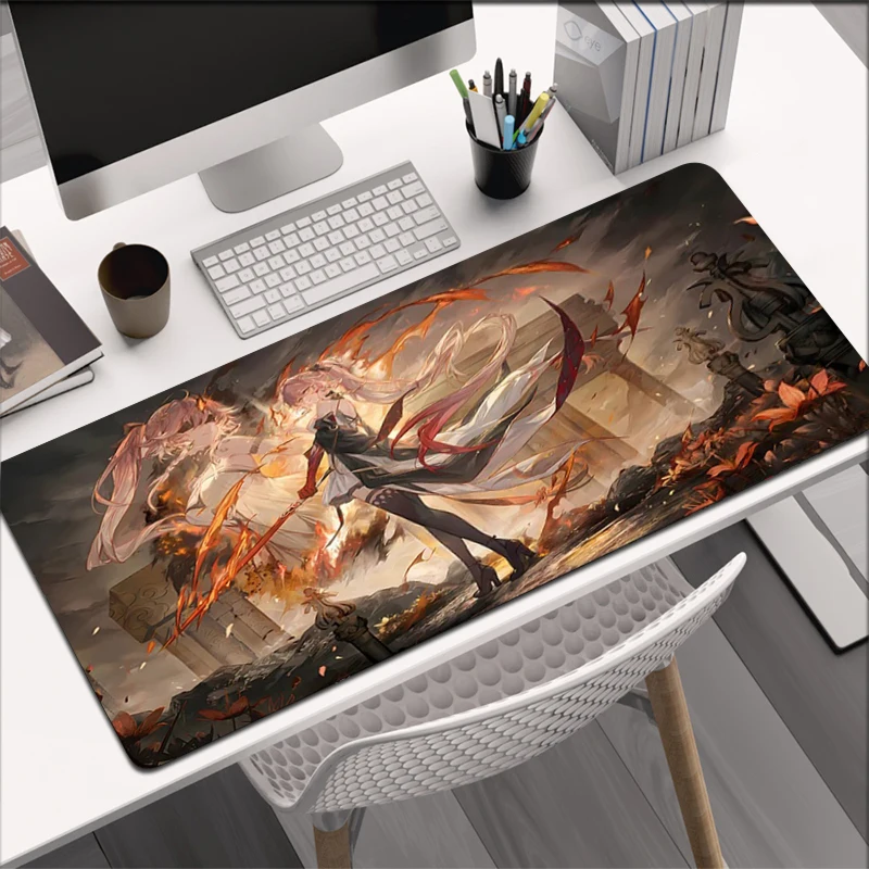 Hot Wuthering Waves Pc Gamer Mouse Pad Accessories Xxl Kawaii Changli Large Pad Desk Protector Mousepad Keyboard Gaming Mice Mat