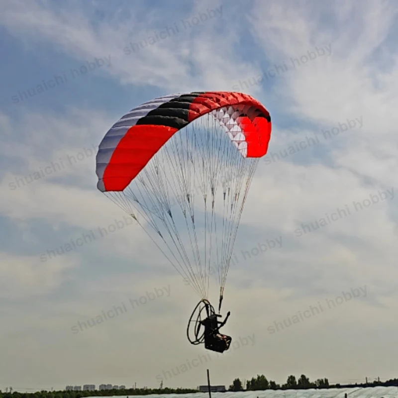 1 Juego de Kit de parapente volador RC, 2,4 metros de envergadura, dosel de nailon 30D, Motor sin escobillas 2216, modelo de parapente alimentado, versión PNP