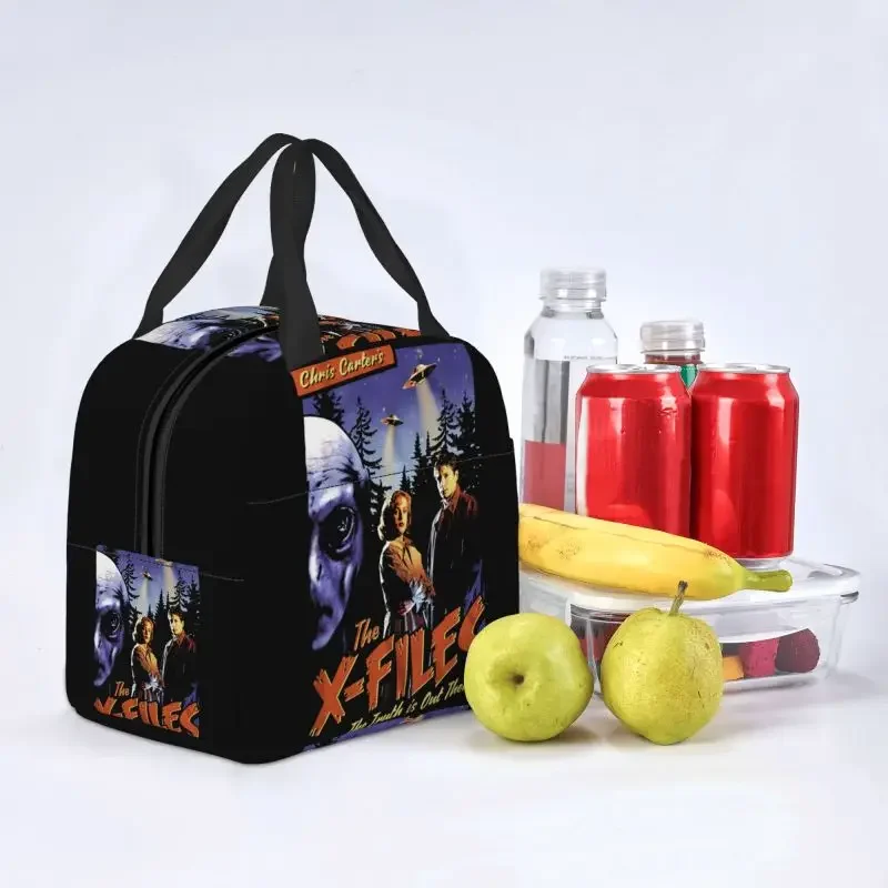 The X Files Lunch Box Spooky Mulder Scully Dana Fox Cases TV The Truth Is Out There Cooler Thermal Food Insulated Lunch Bag