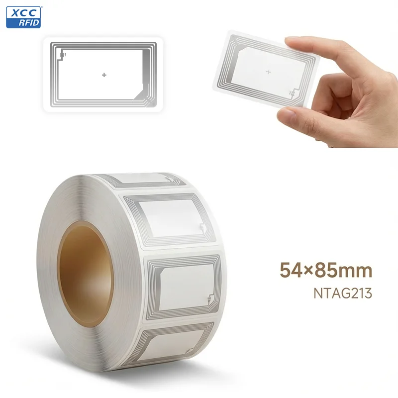 NTAG213 NFC Wet Inlay 54x85 mm RFID Inlay with Full-Page Antenna for Long-Range Programmable PVC and ID Cards