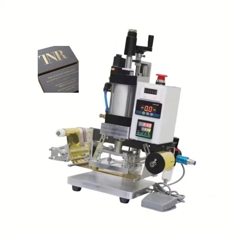 Foil Stamping Pressing Embossing Machine Electric Automatic Flatbed Mini for PVC Leather Wood Custom Logo Bronzing Hot Stamping