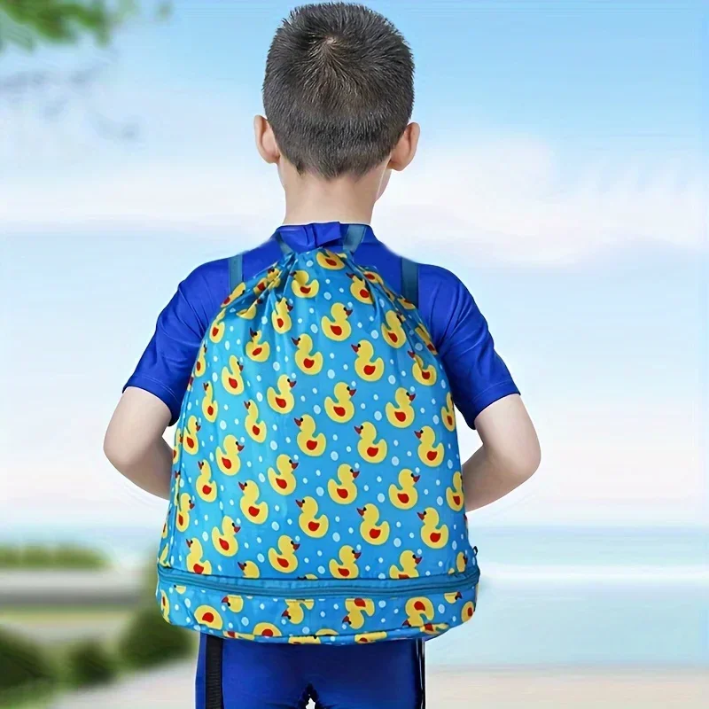 New Summer Swimming Bags Kids Storage Backpack Beach Swim Sport Bag Waterproof Dry Wet Separation Pouch Folding Toilet Handbag