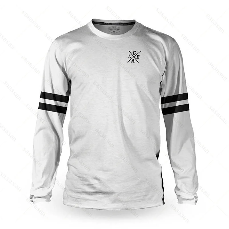 Camiseta holgada de manga larga para bicicleta de montaña, camiseta transpirable para bicicleta de montaña, BMX, Enduro, sudadera de secado rápido para Motocross y descenso