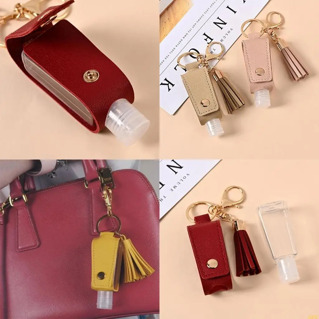 A0NC Dispensador desinfectante manos 30 botella portátil desinfectante mágica con llavero