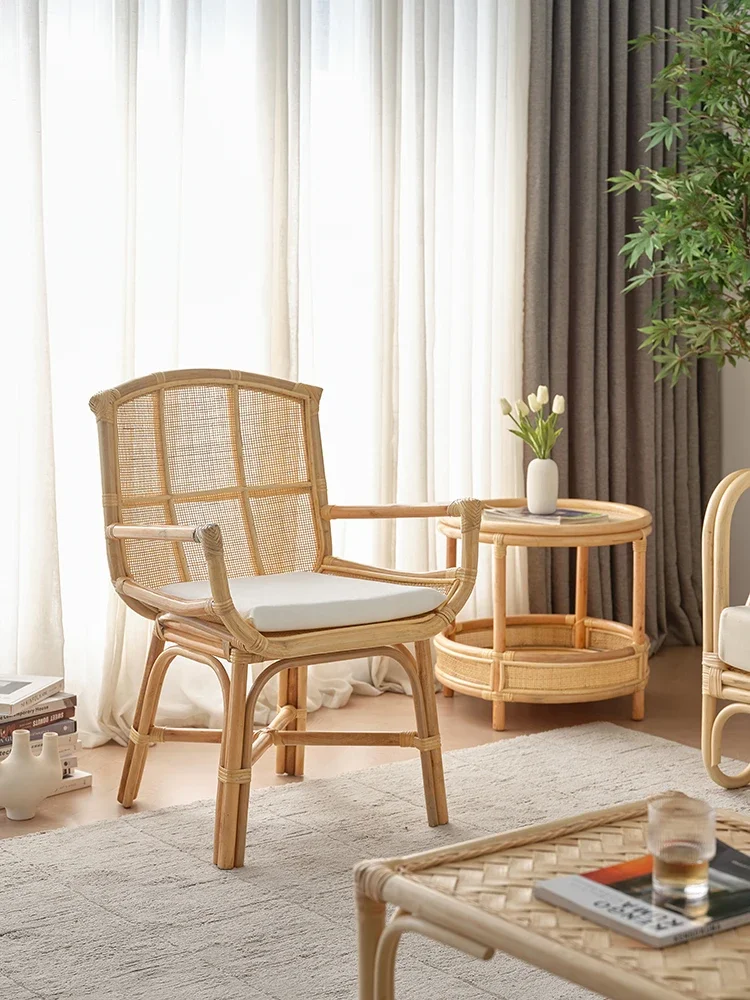 Natural Vine Luxury Dining Chair Ancient Commercial Home Bedroom Dining Chair Hotel Work Reception Sillas Home Furniture