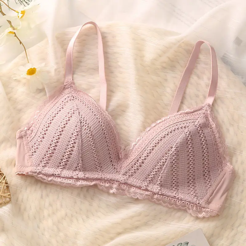 Lady Push Up Bra Wire Free Comfortable Breathable Sexy And Bra Ruffles Underwear Women Lingerie Soft Intimates Plus Size ABC