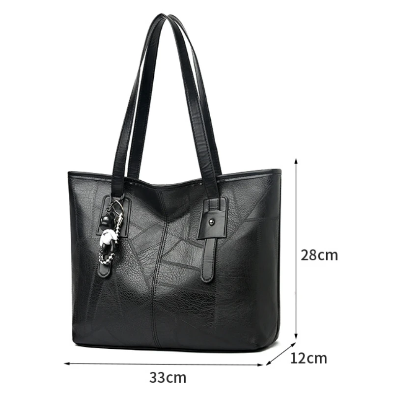 TRAVEASY 2024 Fashion PU Leather Shoulder Bags for Women Casual Large Capacity Female Tote Bags Solid Color Zipper Handbags