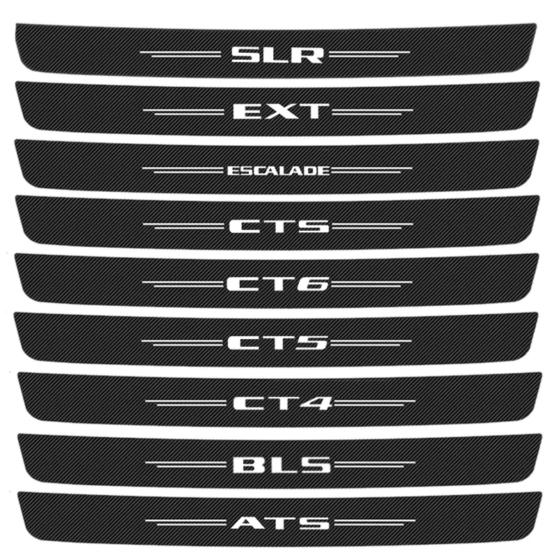 1PC Car Rear Trunk Threshold Decals for Cadillac XT4 XT5 CTS CT6 XTS Escalade ATS SRX XLR SLS SLR STS Deville Protective Sticker