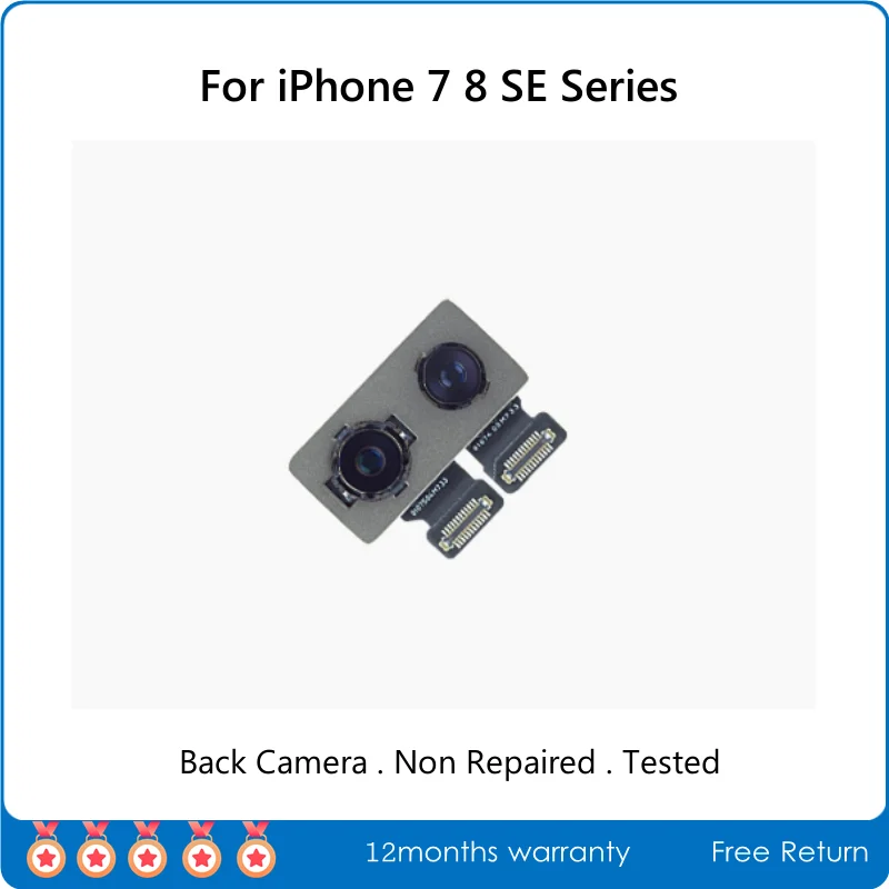 Tested Orig Disassembled Big Back Rear Camera For iPhone 7 8 Plus SE 2020 2022 SE2 SE3 Replacement