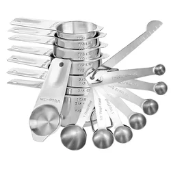 stainless steel measuring cup and spoon Teaspoon measuring tools for cooking and baking