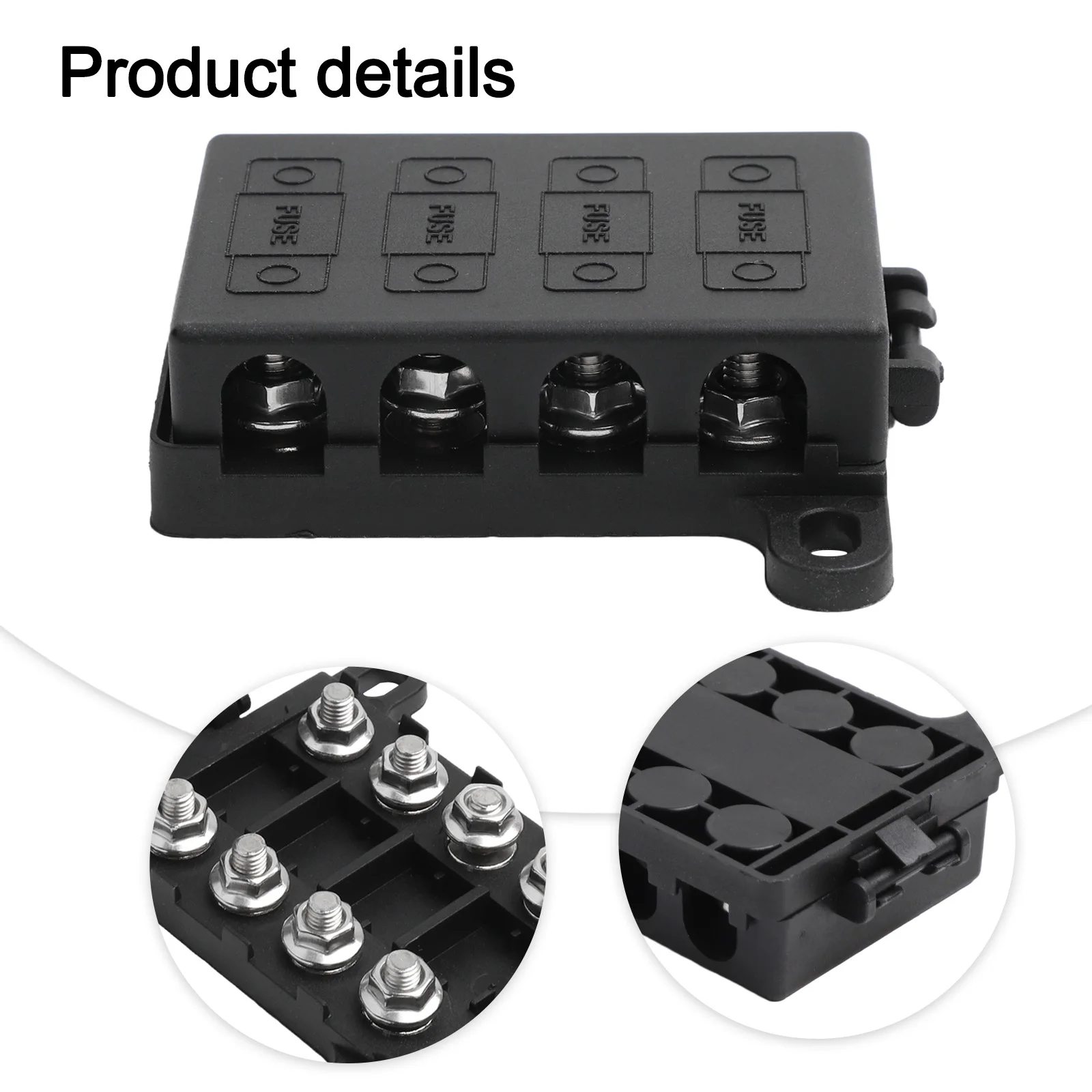 Efficiently Designed 4 Way For Midi Fuse Holder Block with High Amperage Rating of 200A Max for Dual Battery Configurations