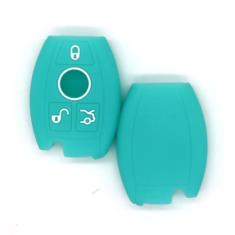 مناسبة لمرسيدس بنز القديمة S-class C200A180GLA200GLC260 غطاء مفتاح السيارة السيليكون متعدد الألوان