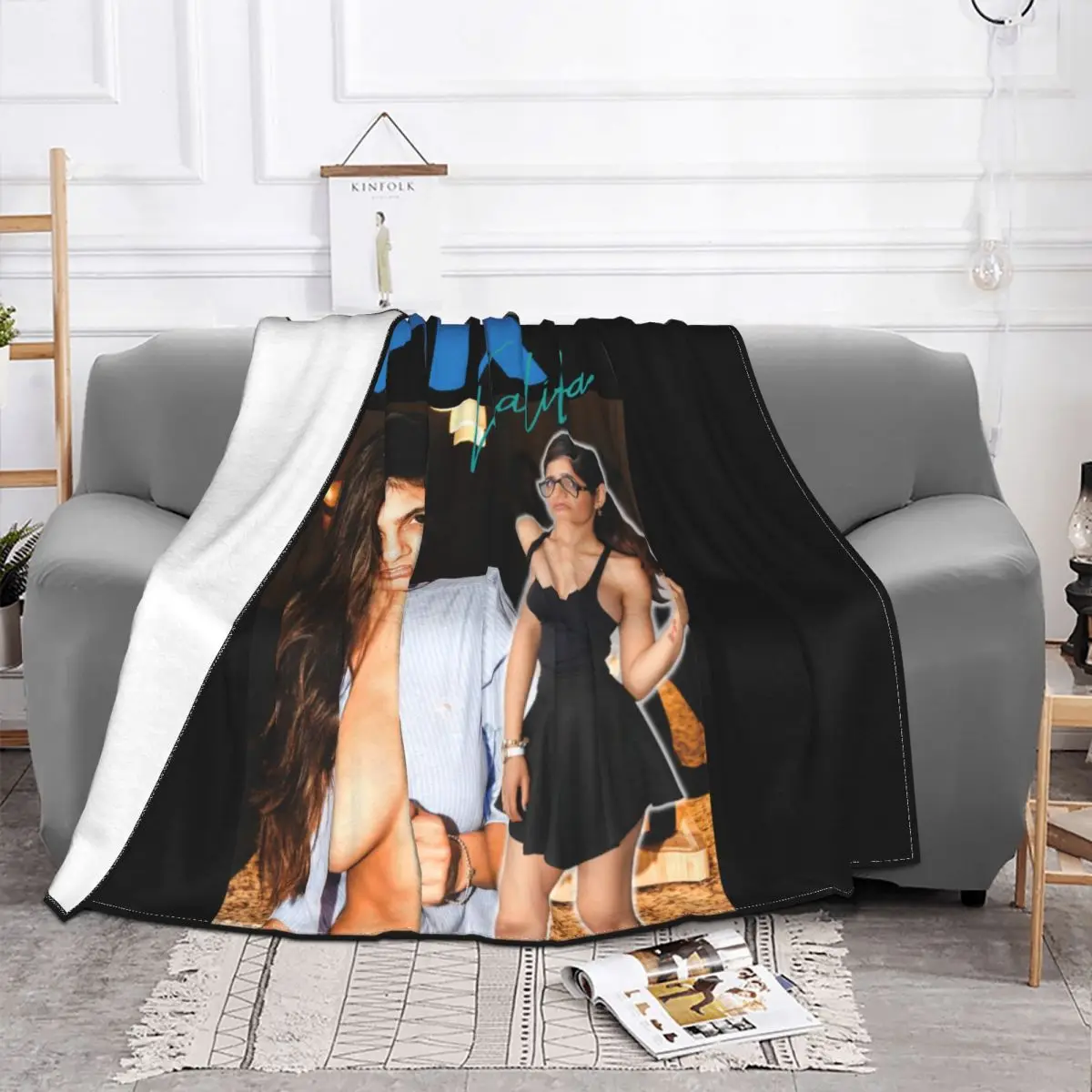 Mia Khalifa Actor Brand Meme Blanket High Sofa Bed Home Decor Bedding Travel Sofa Decorative