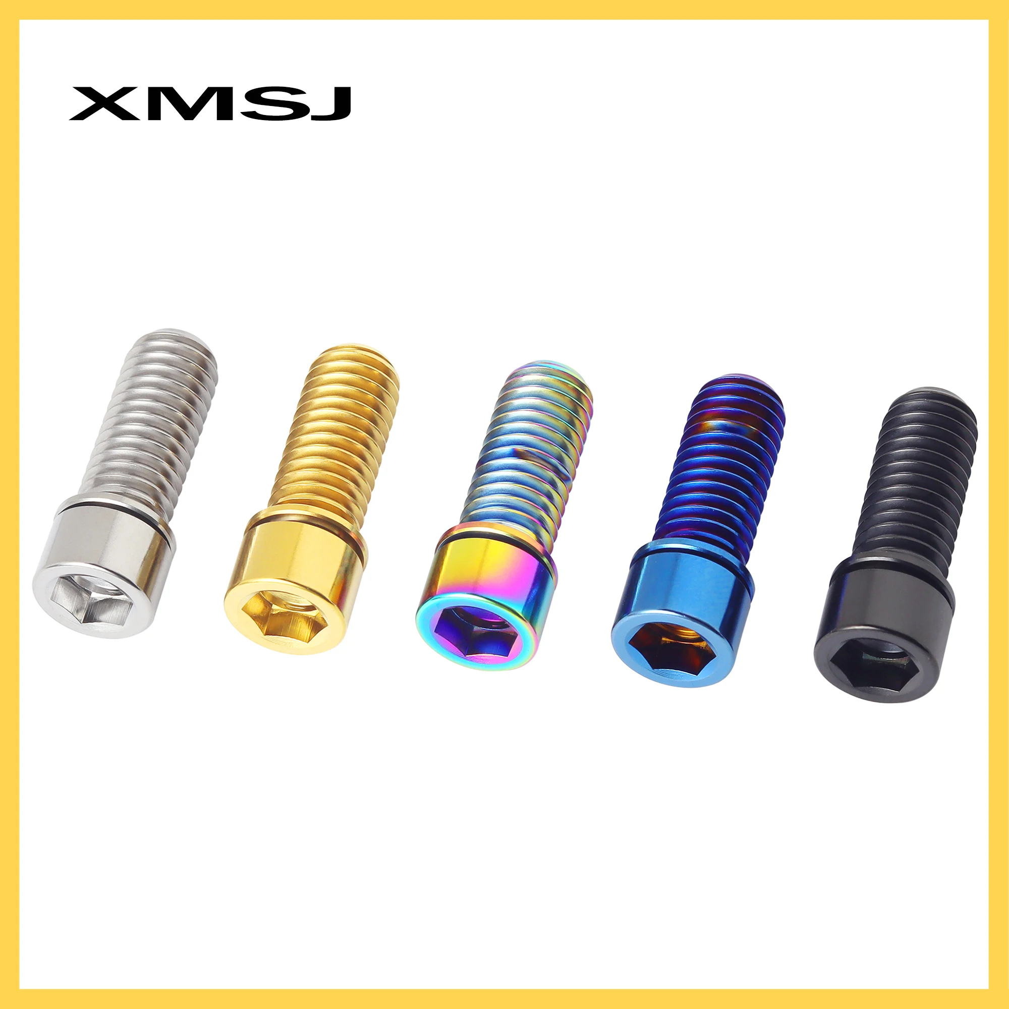 XMSJ Titanium Stem Clamp Bolt Screw M7/M8x20 25mm For Brompton Folding Bike Stem Clamp Handlebar Bicycle Screw Fastener view 6