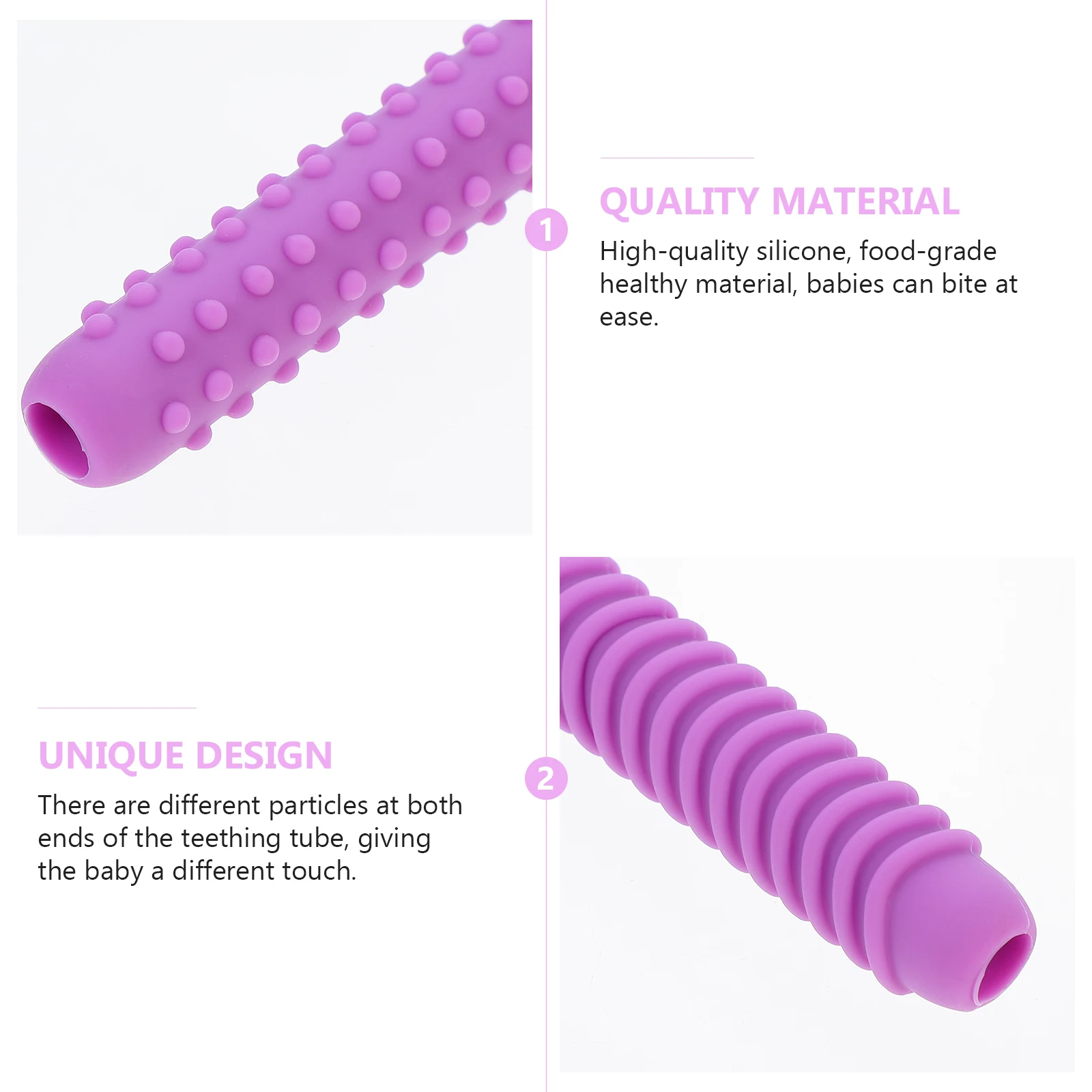 

Silicone Teether Hollow Grinding for Babies Practical Molar Teeth Yellow Safe Tube Infant Gum Care Teething Relief