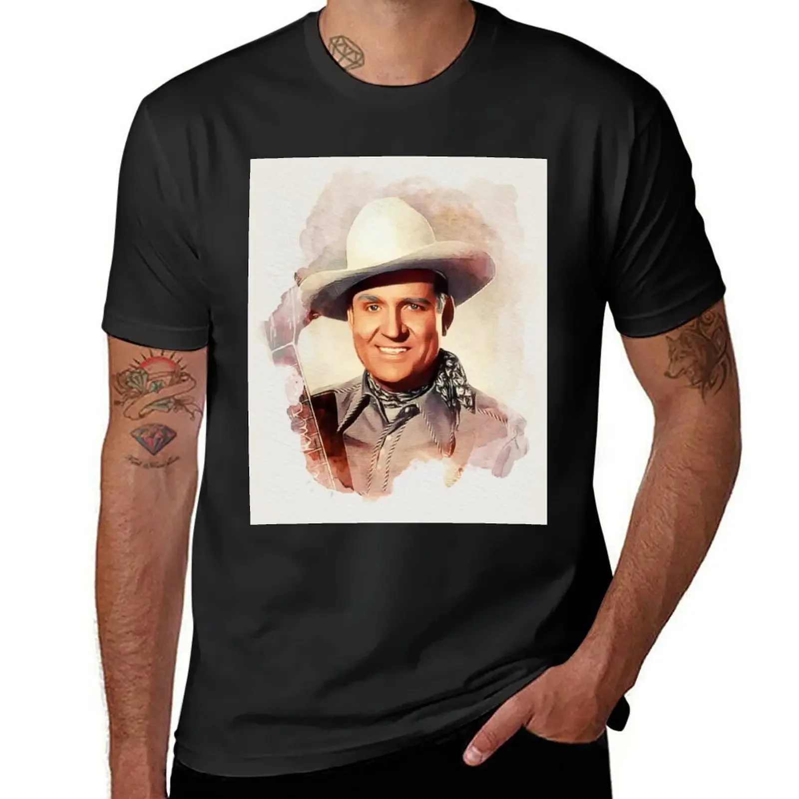 

Gene Autry, Music Legend T-Shirt tops summer tops anime stuff men t shirts high quality