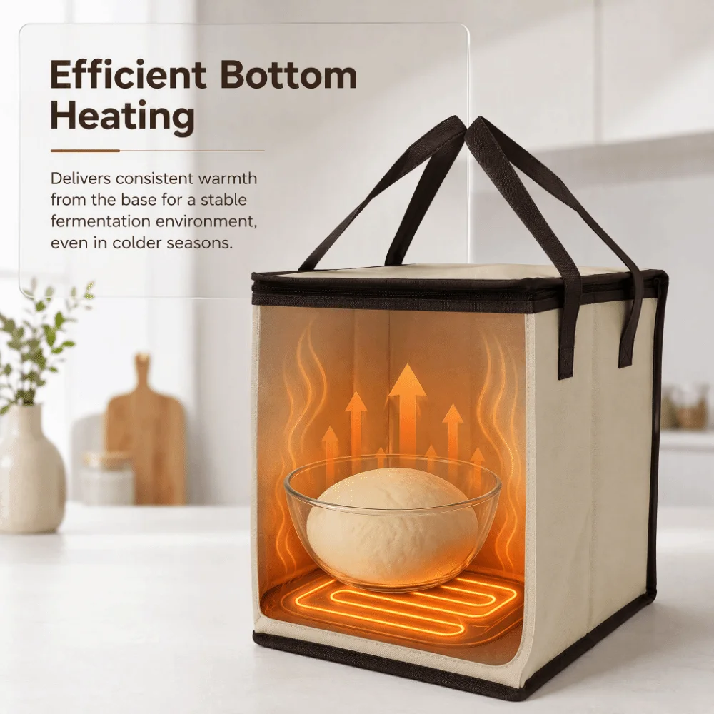 3 Gear Temperature Control Dough Proofer Foldable Portable Dough Proofing Box 30L Capacity Constant Temperature
