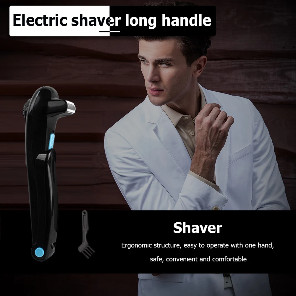 Men Electric Hair Remover 180 Degrees Foldable Adjustable Back Shaver Battery Powered Long Handle Household Removal Tool