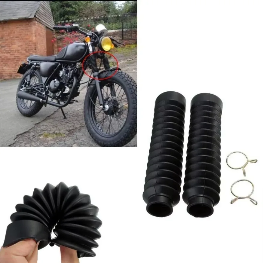 Motorcycle Front Fork Cover Motorcycle Accessories Front Fork Shock Absorber Dust Cover 1SET