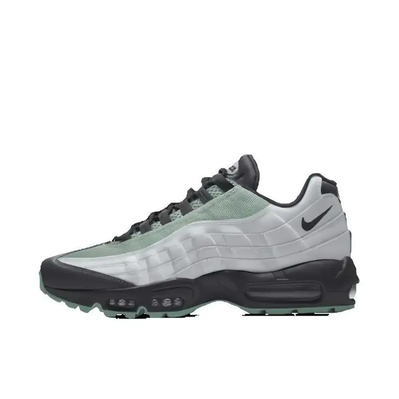 Nike Air Max 95 Men's Gray Green Trend Fashion Retro All-match Anti-slip Wear Breathable Comfortable Running Shoes