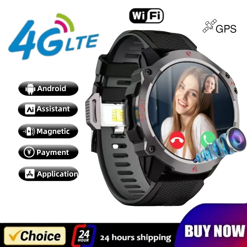 

Смарт-часы 4G Android 8,1, 1,508 дюйма, экран с каплями воды 360*356, GPS, полная сеть WIFI, камера видеозвонка высокой четкости