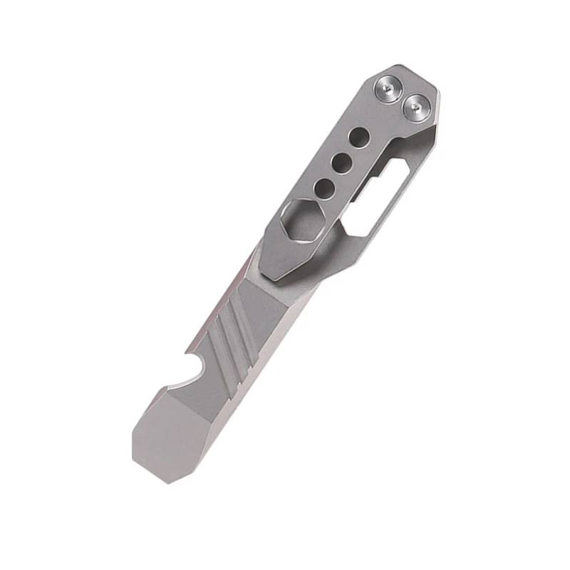 Outdoor Titanium Alloy Crowbar Mini EDC Tool Portable Screwdriver Bottle Opener Multi-function Wrench For Camping Hiking