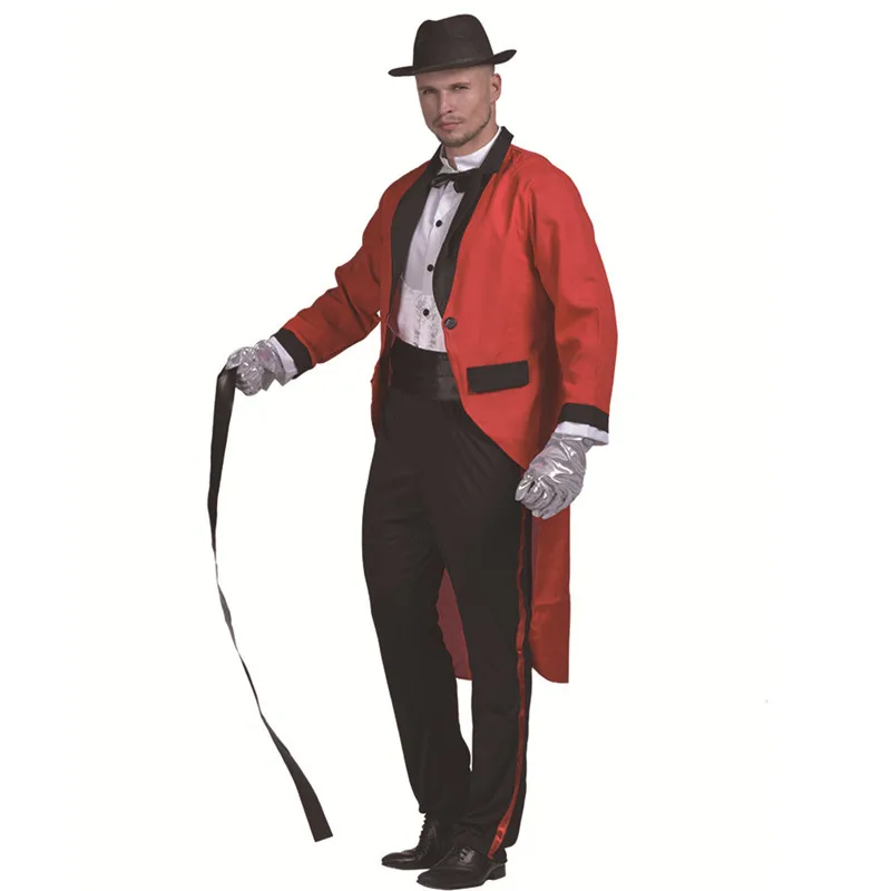 Man Halloween Animal Trainer Costumes The Zoo Circus Magician Cosplay Carnival Purim Parade Nightclub Bar Role Play Party Dress