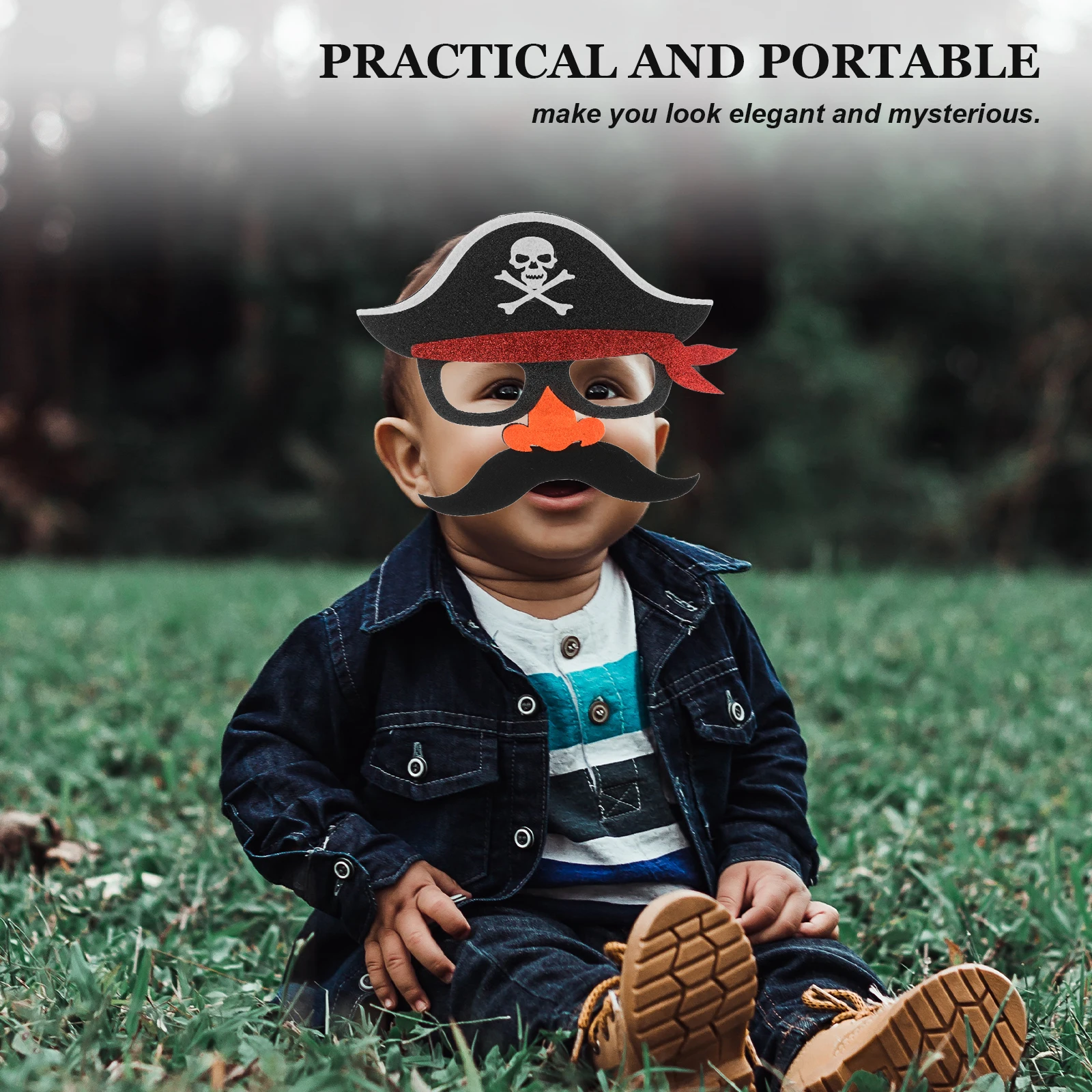 

Pirate Eye Decorative Eyeglasses Masquerade Halloween Cosplay Prop Party Halloween Cosplay Felt Prop Reusable Elegant